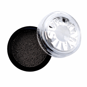 Caviar Beads gun metal black 0.4
