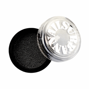 Caviar Beads gun metal black 0.6