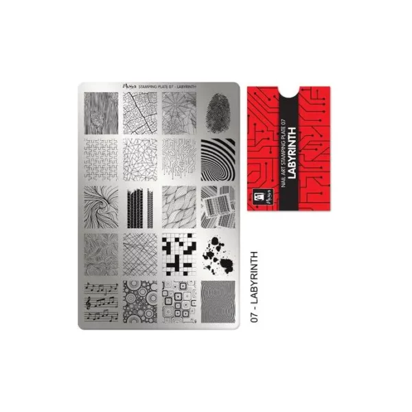 Moyra stamping plate 007 - Labyrinth