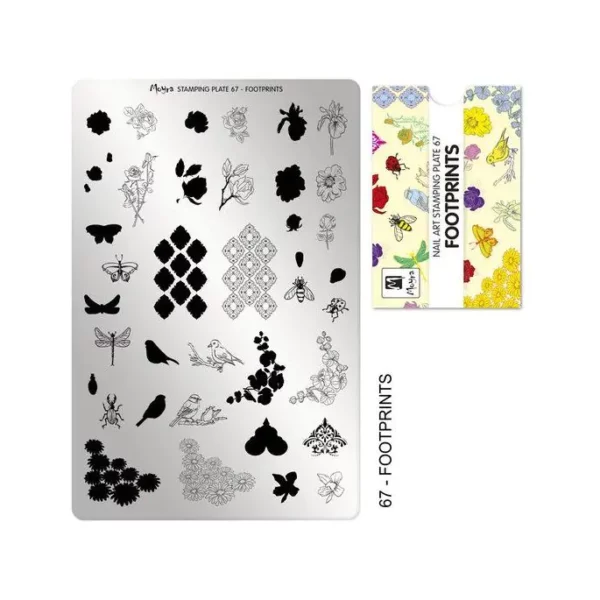 Moyra stamping plate 067 - Footprints