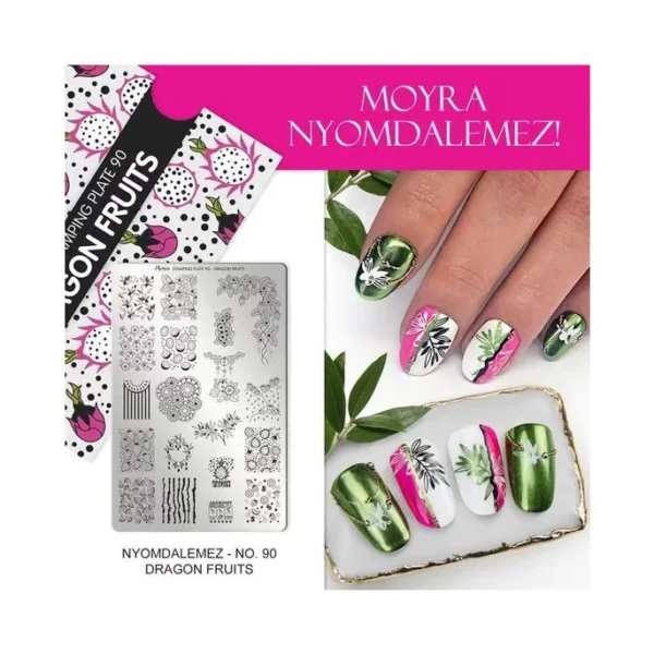 Moyra stamping plate 090 - Dragon Fruits