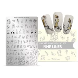 Moyra stamping plate 102 - Fine Lines