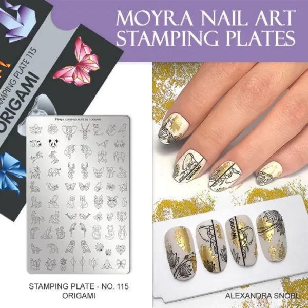 Moyra stamping plate 115 - Origami