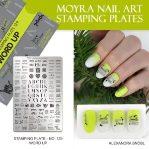 Moyra stamping plate 129 - Word Up