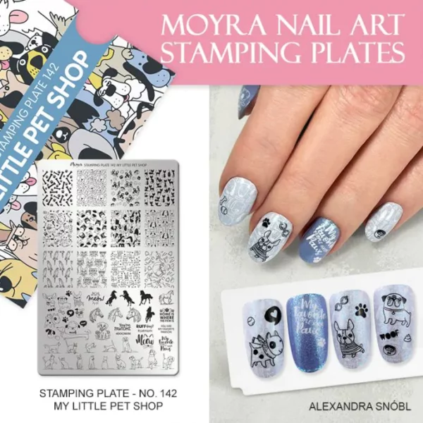 Moyra stamping plate 142 - My Little Pet Shop