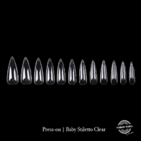 Press-onShowtips Baby Stiletto Clear 72 pcs (1)