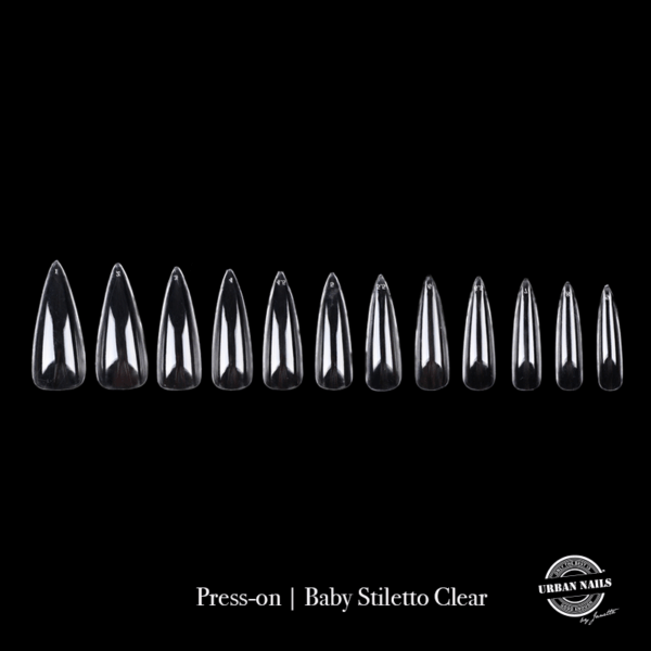 Press-onShowtips Baby Stiletto Clear 72 pcs (1)