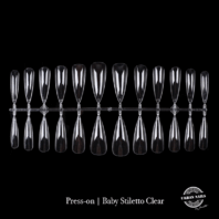 Press-onShowtips Baby Stiletto Clear 72 pcs (2)