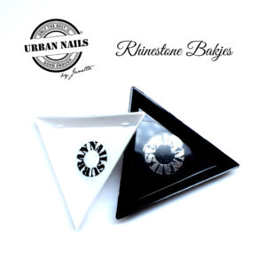 Rhinestone driehoek bakje Zwart