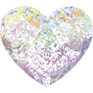 Crystal White platina heart 6mm Crystal White platina heart 6mm
