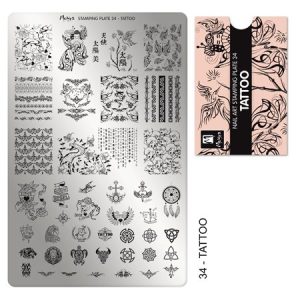 Moyra stamping plate 034 - Tattoo