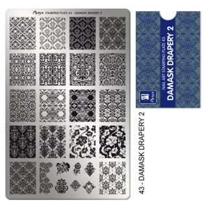 Moyra stamping plate 043 - Damask Drapery 2