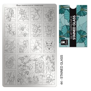 Moyra stamping plate 044 - Stained Glass