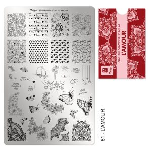 Moyra stamping plate 061 - L'amour