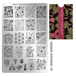 Moyra stamping plate 063 - Baroque Garden