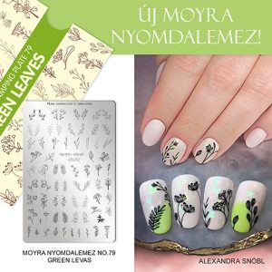 Moyra stamping plate 079 - Green Leaves