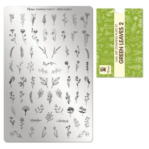 Moyra stamping plate 097 - Green leaves 2
