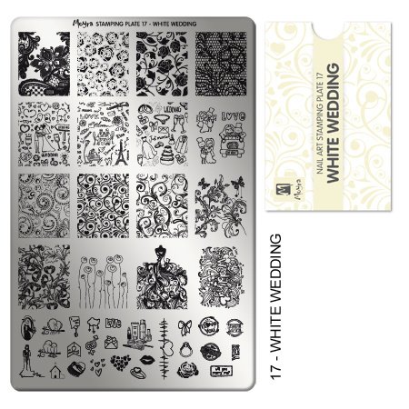 Moyra stamping plate 17 white wedding Moyra stamping plate 17 white wedding