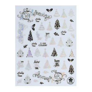 Nail Art Sticker IV - 05 Christmas Silver