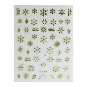 Nail Art Sticker IV - 10 Christmas Gold