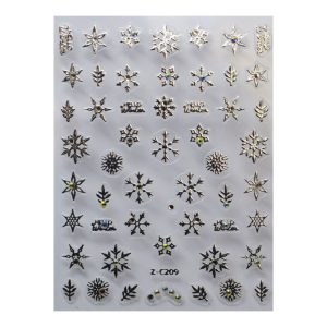 Nail Art Sticker IV - 10 Christmas Silver