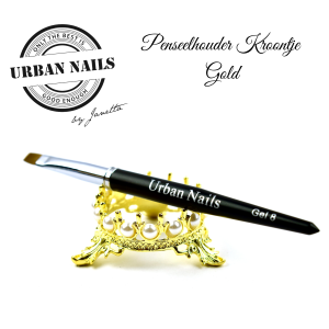 Penselenhouder kroontje goud