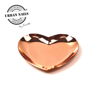 Rhinestone heart rose-gold