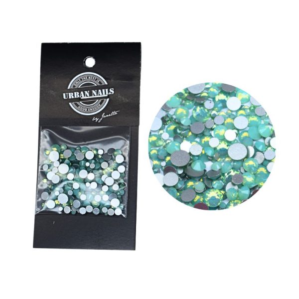Rhinestones.opal.green