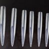 Tip box tips Stiletto clear 10 pcs straight