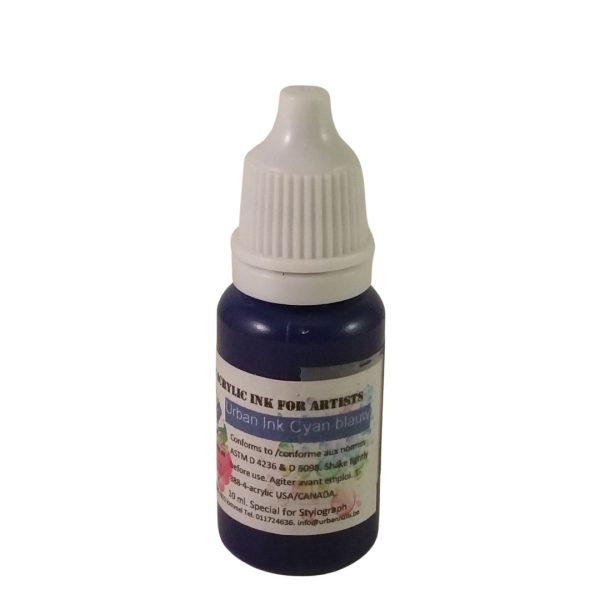 Urban Ink.Cyan blauw